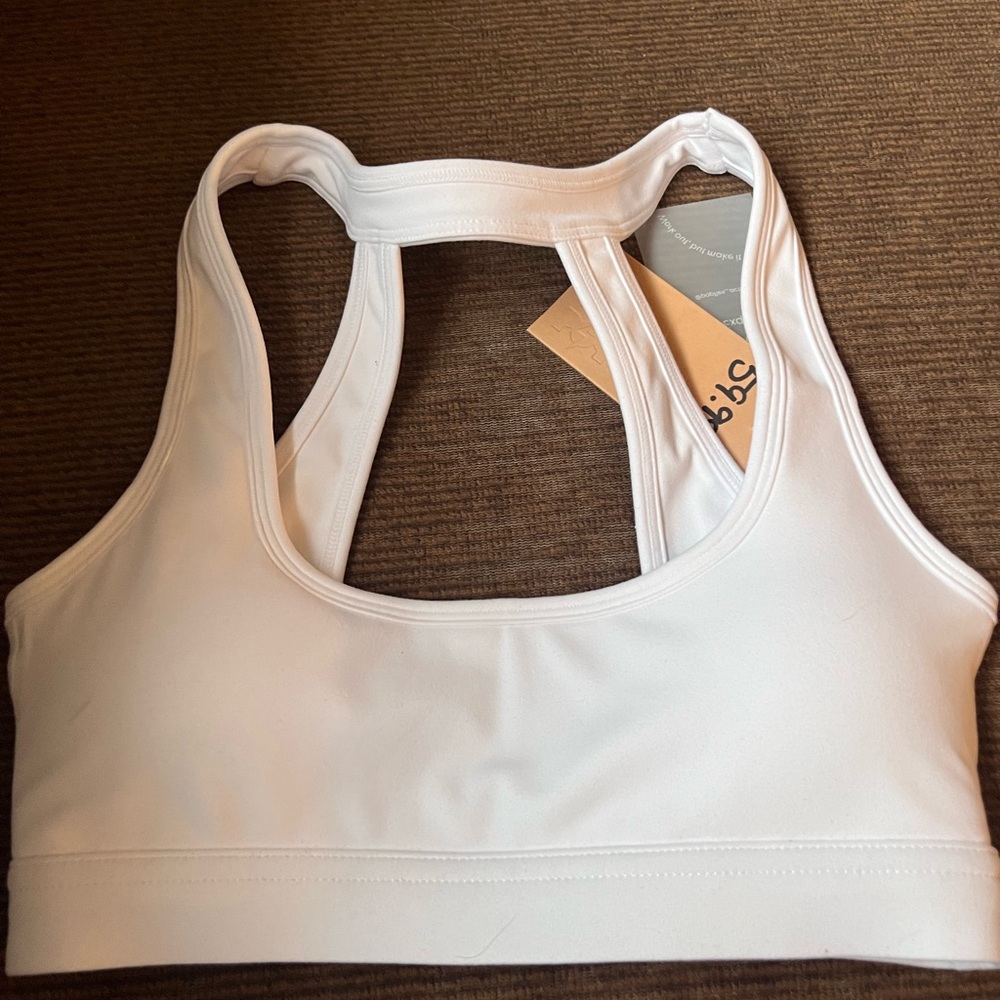 POPFLEX Classic White Sports Bra